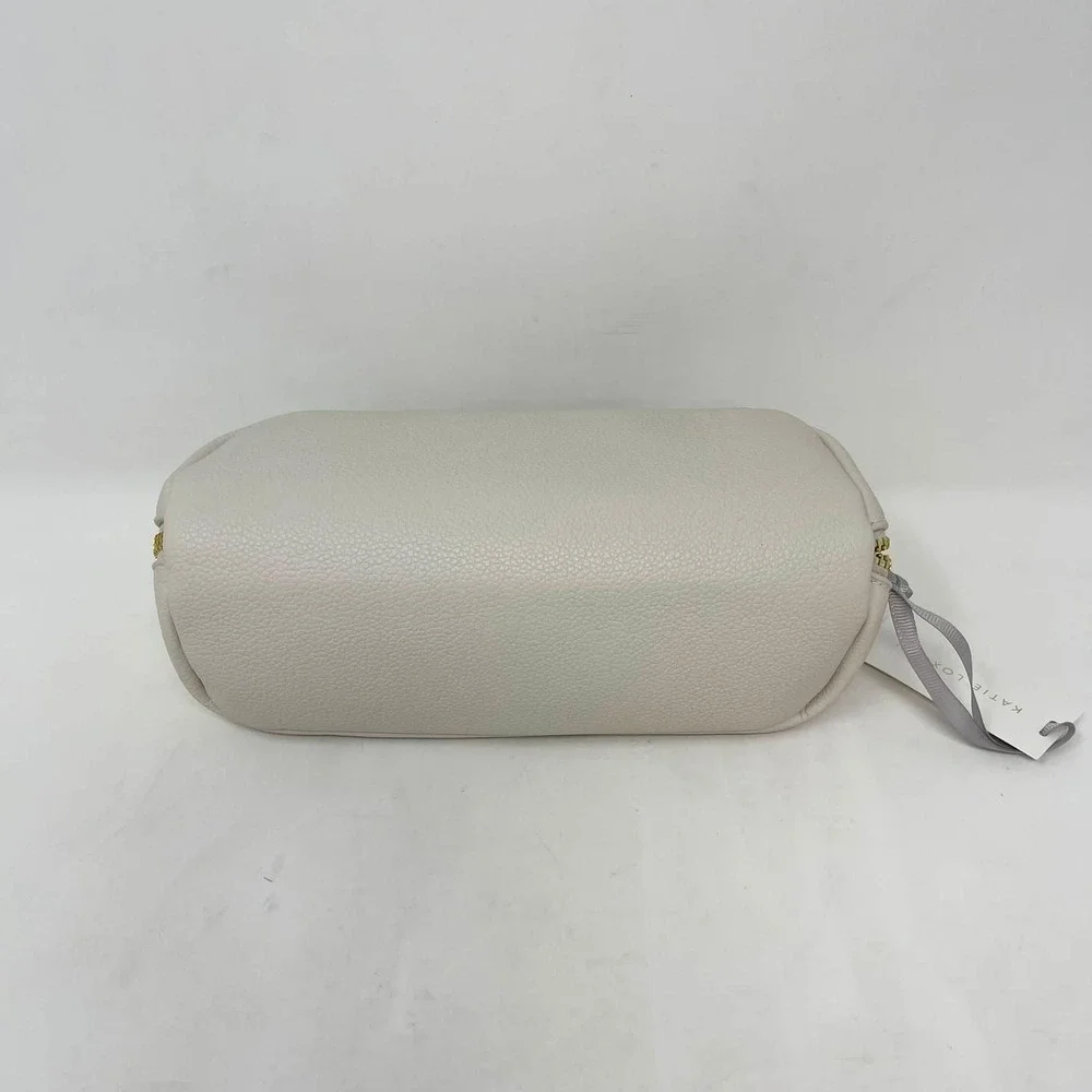 Katie Loxton Small Fold Out Makeup Toiletry Bag Off White Gold Zipper Long